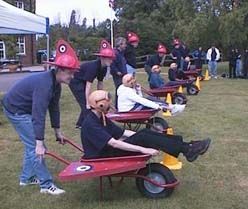The Red Barrows ready for action on this brilliant team building event 