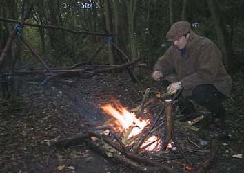 The first survival requirement - light a fire!